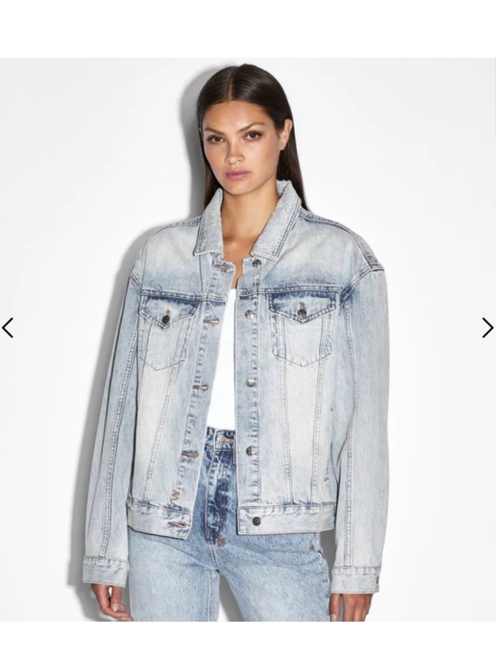 KSUBI Light Wash Denim Jacket Oversized